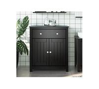 Badkamerkast BERG 69,5x34x80 cm massief grenenhout zwart358543