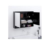 Badkamerkast met spiegel 80x15x60 cm MDF antracietkleurig331536