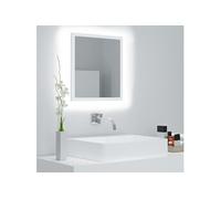 Vidaxl Miroir À Led De Salle De Bain Blanc 40x8,5x37 Cm Aggloméré