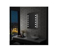 vidaXL Miroir mural à LED pour salle de bains 60x80 cm