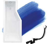 BADLAND Baignoire d'angle Integra 150x75 Gauche sans habillage | Garniture d'écoulement & pieds S
