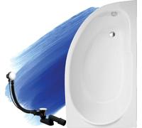BADLAND Baignoire d'angle Miki DROITE 145x85 avec garniture d'écoulement et pieds S sans habillage