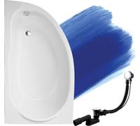 BADLAND Baignoire d'angle Miki GAUCHE 145x85 avec vidage et pieds S sans habillage