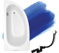 BADLAND Baignoire d'angle Milena GAUCHE 150x70 avec vidage et pieds S sans habillage