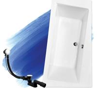 BADLAND Baignoire d'angle rectangulaire Infinity DROITE 170x110 avec vidage et pieds S sans habillage