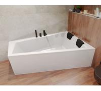 BADLAND Baignoire d'angle rectangulaire INTIMAS DROITE 160x90 avec vidage et pieds + 1 coussin de bain | BADLAND INTIMAS