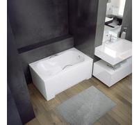 BADLAND Baignoire rectangulaire Aria Plus 120x70 avec vidage, poignées et pieds S sans habillage