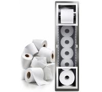 BADLAND Support mural encastré pour papier toilette WALL BOX PAPER 2 blanc, avec rangement pour papier toilette