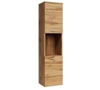 Badplaats B.V. Armoire de Rangement de Montreal Hauteur 131 cm Chene - Meuble de Rangement Haut Placard Armoire Colonne
