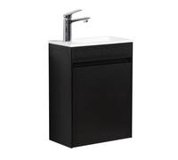 Badplaats B.V. Meuble de Salle de Bain Sinta 40 x 22 cm Noir - Armoire de Rangement Meuble lavabo evier Meubles