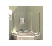 Badwanden 2 st 104x130 cm gehard glas transparant146228