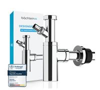 Bächlein Design Siphon universel pour lavabos et plans de lavabo - avec raccord pour appareil - chrome