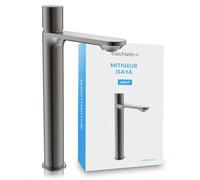 Bächlein Mitigeur de salle de bain Isaya haut - Robinet de salle de bain | Mitigeur haut pour lavabo à poser - Mitigeur monocommande avec cartouche en céramique durable et kit de montage