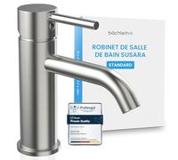 Bächlein Robinet de salle de bain Susara - Robinet de salle de bain en | Robinet de lavabo pour salle de bain - Mitigeur monocommande design avec cartouche en céramique durable et kit de montage