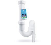 Bächlein Siphon Tubulaire Flexible Pour Évier de Cuisine - Siphon sans Raccordement pour Appareil - Raccord Universel G 1 1/2"