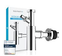 Bächlein Design Siphon universel pour lavabos et plans de lavabo - avec raccord pour appareil - chrome