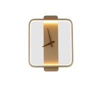 BAFEIYA Lampes pour tableaux pour mur Horloge applique murale for salon chambre décoration de la maison, applique de fond Luminaire d'éclairage veilleuses modernes Led(Warm light,Gold-B)