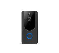 BAFEIYA Sonnette vidéo sans Fil for Maison Intelligente, Anneau HD 720P, caméra 1.0 MP, Vision Nocturne, Audio bidirectionnel, Application de téléphone, Alarme PIR à Distance(Zwart)