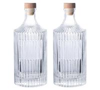 Bafnsiji Carafe à Whisky et Bouchon en Verre, Bouteille en Verre avec Bouchon, Carafe en Verre 500 ML avec Bouchon, Carafe pour Whisky, Bourbon, Brandy, Liqueur et Rhum