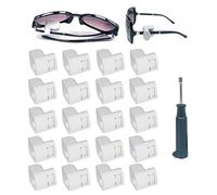 Bafnsiji Ensemble de verrous antivol pour Lunettes de détail - 20 étiquettes de sécurité pour Lunettes, 1 détacheur magnétique, étiquettes rigides Double AM/RF pour Lunettes