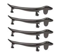BAFOVY 4 PCS Repose-Baguettes Plaqué Alliage de Zinc Porte-Baguettes 9 X 2,5 Cm Support de Fourchette de Cuillère avec Conception de Chiot Lisse Poli Non Roulant pour la Fête au Restaurant à la