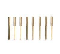 BAFOVY Affûteur de Scie électrique, Kit d'affûtage de Tronçonneuse en émeri plaqué Titane avec 8 Meules de Rechange, Tige de 3 Mm, Installation Facile pour le Polissage de l'acier et du Bois (3*4mm)