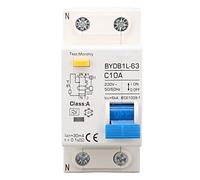 BAFOVY BAOYI Disjoncteur Différentiel 10A 30mA Type A | Protection fuite terre, 230V AC, rail DIN, sécurité domestique, compatible circuit 1P+N
