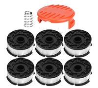 BAFOVY Bobine de Remplacement pour Tondeuse BlackDecker AF100, 6 Pièces | Ligne de en ABS et Nylon, Enroulement Automatique de 9 M, Compatible avec Jardin et Pelouse, Installation sans Outil,