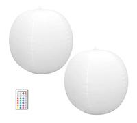 BAFOVY Boule Solaire LED en PE, Lumière Flottante avec Télécommande, étanche IP67, 4 Couleurs Changeantes, Lampe de Piscine pour Pelouse, Jardin, Plage, Paysage, Décoration Extérieure