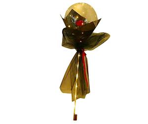 BAFOVY Bouquet de Roses Ballon Lumineux, Bouquet Lumineux en Plastique LED Transparent, Ensemble Complet avec Carton de Gaze, Décoration Lumineuse pour Cadeaux de Saint Valentin, Mariages, Fêtes