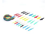 BAFOVY Câble de Test avec Connecteur Banane, Kit de Câbles de Test en Laiton et PA avec 5 Fils de, 5 Sondes, Pinces, 15 Sondes Arrière pour Diagnostic Automatique, Laboratoire, école, Maison,