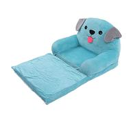 BAFOVY Canapé pour Enfants, canapé Pliant de Dessin animé Mignon de Chiot Bleu, Siège pour Enfants en Tissu éponge Se Convertit en Petit -lit, Housse Zippée, Accoudoirs Larges pour Lire et Faire la