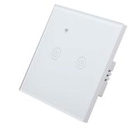 BAFOVY Commutateur WiFi Intelligent ABS Plus TéléCommande PC Commutateur WiFi 2 Voies Double Canal 200 à 240VAC 10A Application et Commande Vocale pour les Utilisateurs d'interrupteurs Muraux de