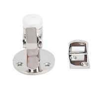 BAFOVY Ensemble de Butées de Porte en Acier Inoxydable 316, Support de Bouton de Sol, Base de 50 Mm, Hauteur de 60 Mm, Arrêt de Coussin à Verrouillage Automatique pour Porte de Cabine de Bateau, Yacht