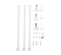 BAFOVY Ensemble de Supports D'étagère en Fil Métallique, Support en Fer | Construction en Fer étiré à Froid, Finition Enduite de Poudre Blanche, Support Mural avec Perçage, pour Placard à Linge,