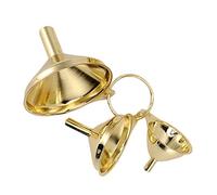 BAFOVY Ensemble d'entonnoirs en Acier Inoxydable doré 3 Pièces, Outils de Cuisine en Métal Durables pour une Mise en Conserve et un Transfert de Liquide Faciles
