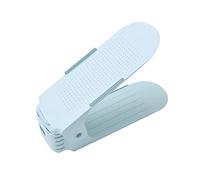 BAFOVY Étagère à Chaussures Réglable en Plastique Double Couche, 10 X 25 X 8 Cm, 4 Niveaux de Hauteur, Déflecteur Antidérapant, Conception Ventilée pour la Maison, Le Dortoir, la Salle de Bain, Le