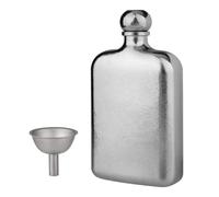BAFOVY Flacon de Hanche en Titane 5,8 X 2,9 X 1,3 Pouces, Bouteille de Whisky à Bouchon à Vis en Titane Pur Ultra Léger avec Entonnoir pour la Randonnée, le Camping et les Voyages