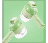 BAFOVY Hachoir à Ail Fil, Hachoir électrique en Acier Inoxydable ABS 200 Ml, Poignée Souple, Rapide, Rinçage Facile, à Légumes Portatif pour la Préparation des Repas de la Cuisine à Domicile (Type 1)