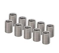 BAFOVY Inserts de Réparation de Filetage Manchon à Vis en Acier Inoxydable SUS304 M18 X 2 10 Pièces Écrou de Réparation de Filetage pour Restaurer les Filetages Femelles Usés en Alliage