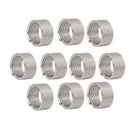 BAFOVY Inserts de Réparation de Filetage Manchon à Vis en Acier Inoxydable SUS304 M18 X 2 10 Pièces Écrou de Réparation de Filetage pour Restaurer les Filetages Femelles Usés en Alliage