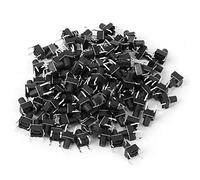 BAFOVY Interrupteur Tactile Micro-Interrupteur Tactile en Plastique et Fer 6 X 6 X 8 Mm DC12 V 50 MA 100 Pièces à Bouton-Poussoir Momentané pour la Réparation de PCB Bricolage électronique