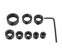 BAFOVY Jeu de Colliers d'arrêt de Forage, Butée de Profondeur de Foret en Acier à Haute Teneur en Carbone, 8 Pièces 3 Mm 4 Mm 5 6 8 10 12 16 avec clé Hexagonale pour le Travail du Bois et le