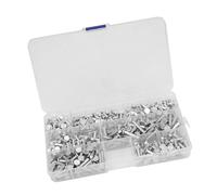 BAFOVY Kit d'assortiment de Rivets en Aluminium Massif à Tête Plate M4 avec Résistance à la Corrosion 350 Pièces pour les Projets de Bricolage