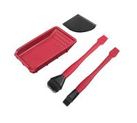 BAFOVY Kit de Colle en Silicone 4 Pièces, Ensemble d'outils de Colle pour le Travail du Bois, Brosse à en Silicone avec Plateau et Peigne, Séchée Décollable, pour Menuisiers, Artisans, Amateurs