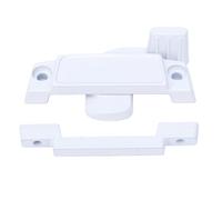 BAFOVY Kit de Verrouillage de Fenêtre Coulissante, 10 Pièces, Entraxe de | Quincaillerie de châssis push-pull, 40 vis incluses pour le remplacement du cadre, Alliage d\'aluminium blanc pour cadres