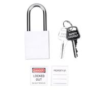 BAFOVY Kit de Verrouillage Industriel, Cadenas de sécurité OSHA en Aluminium avec clé Unique, Cylindre à 6 Broches pour étiquetage D'isolation Loto
