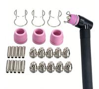 BAFOVY Kit D'électrodes de Buse de Découpe Plasma pour Lotos LTPDC2000 | 10 électrodes 10 Pointes 3 Coupelles en Céramique 3 Supports en Alliage de Cuivre