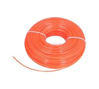 BAFOVY Ligne de de 100 M, Ligne de d'herbe Carrée en Nylon de 2,4 Mm pour Débroussailleuse à, Cordon de Remplacement Orange avec des Coupes Nettes, Chargement Facile pour la de Pelouse de Jardin