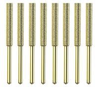 BAFOVY Lime à Tronçonneuse Aiguiseur de Diamant plaqué Titane 8 Pièces Embouts de Tronçonneuse 4,0 Mm 4,8 Mm 5,5 Lime de électrique Haute dureté pour l'affûtage de Scie à Chaîne (.8MM)